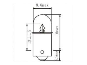 ﻿ لمبات مصغرة للسيارة <span dir='ltr'>T8.5 T4W</span>