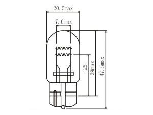 مصابيح متعددة الوظائف للسيارة <span dir='ltr'>W21/5W T20</span>