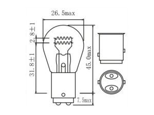 ﻿ مصابيح الإشارة <span dir='ltr'>P21/5W 1157</span>