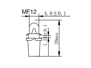 ﻿ لمبة لوحة عدادات السيارات <span dir='ltr'>MF10, 11, 12, 14</span>