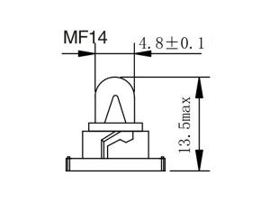 ﻿ لمبة لوحة عدادات السيارات <span dir='ltr'>MF10, 11, 12, 14</span>