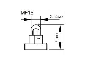 ﻿ مصباح لوحة عدادات السيارات <span dir='ltr'>MF15,16, 20, 21, 22</span>