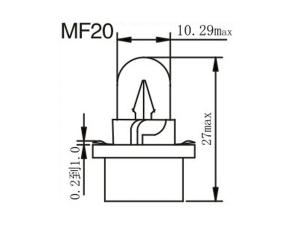 ﻿ مصباح لوحة عدادات السيارات <span dir='ltr'>MF15,16, 20, 21, 22</span>