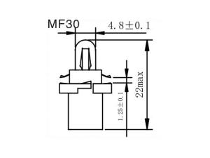 ﻿ مصباح لوحة عدادات السيارات <span dir='ltr'>MF23, 25, 26, 30, T4</span>