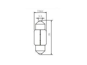 ﻿ مصباح المساعدة للسيارة الداخلية <span dir='ltr'>T11 C5W</span>